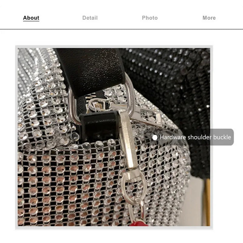 Rhinestone Diamond Hand-Held Shoulder Bag Purse