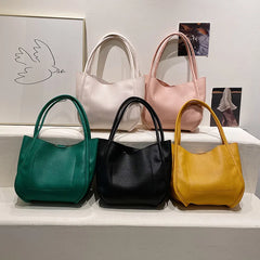 Women's Soft PU Leather Shoulder Bag Summer Handbag Totes