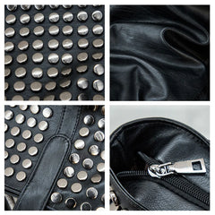 Rivet Women Pu Leather HandBags Larger Capacity Famous Shoulder Bag