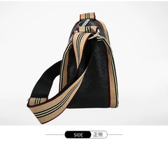 PU Leather Women Pillow Handbags Wide Strap Shoulder Bags