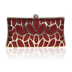 Metal Patchwork Shinning Shoulder Bags Ladies Print Clutch