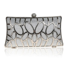 Metal Patchwork Shinning Shoulder Bags Ladies Print Clutch