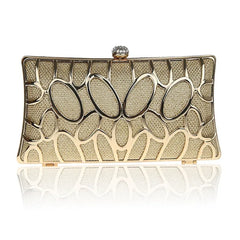 Metal Patchwork Shinning Shoulder Bags Ladies Print Clutch