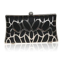 Metal Patchwork Shinning Shoulder Bags Ladies Print Clutch