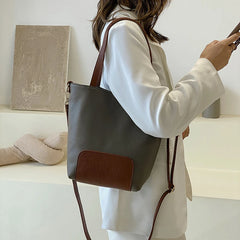 Fashionable PU Leather Women Shoulder Bags High Capacity