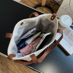 Fashionable PU Leather Women Shoulder Bags High Capacity