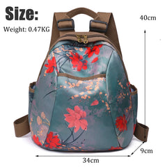 Flower Pattern Woman Backpack Ladies Casual Rucksack High Girls Bagpack