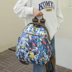 Flower Pattern Woman Backpack Ladies Casual Rucksack High Girls Bagpack