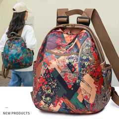 Flower Pattern Woman Backpack Ladies Casual Rucksack High Girls Bagpack