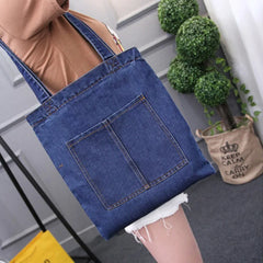 Women Shoulder Bag Street Canvas Denim Handbag Large Capacity Casual