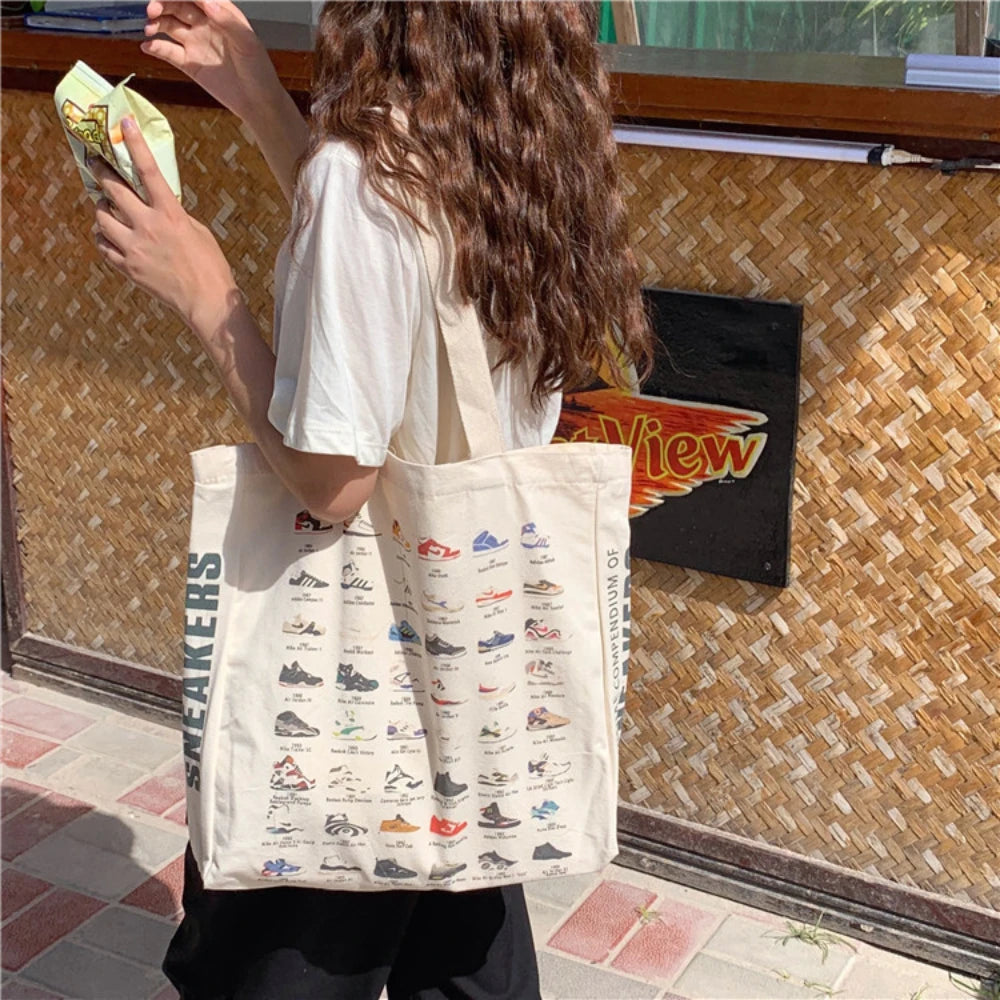 Canvas Shoulder Bag for Women - Large Capacity