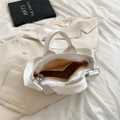 Small Solid Women's Canvas Shoulder Bag