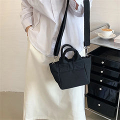 Small Solid Women's Canvas Shoulder Bag