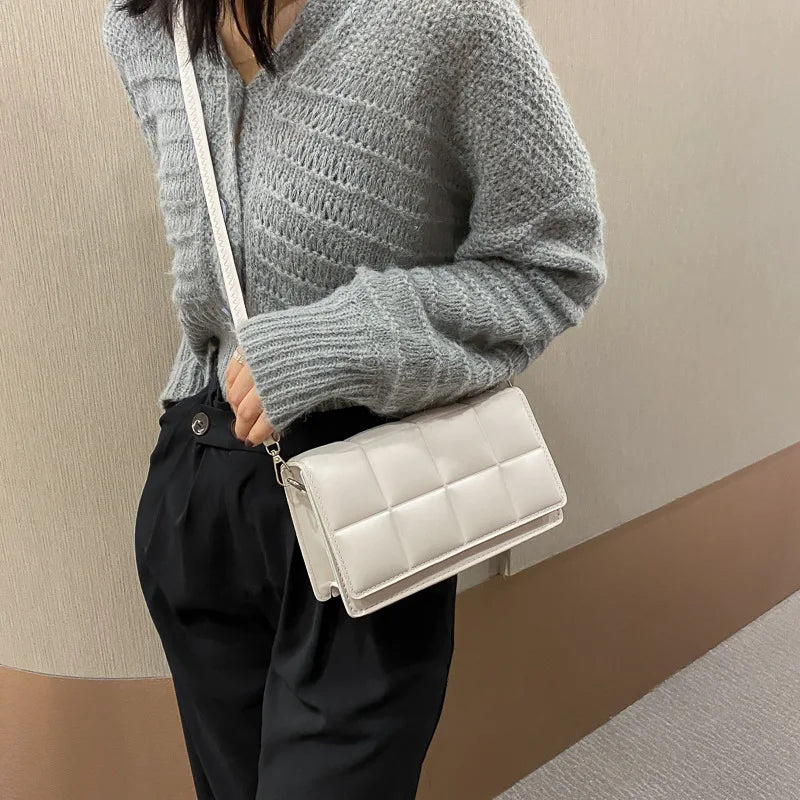 Rhombus Women's Bag PU Leather Single-Shoulder Bag