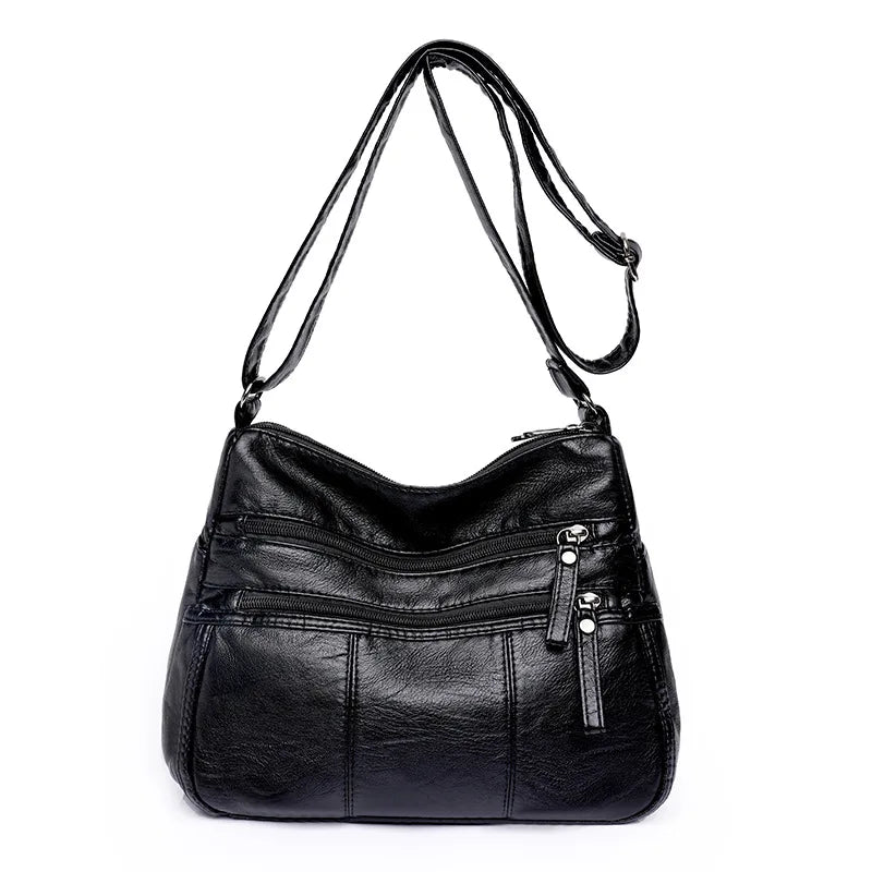 Soft Leather Crossbody Shoulder Bags for Women Large Capacity