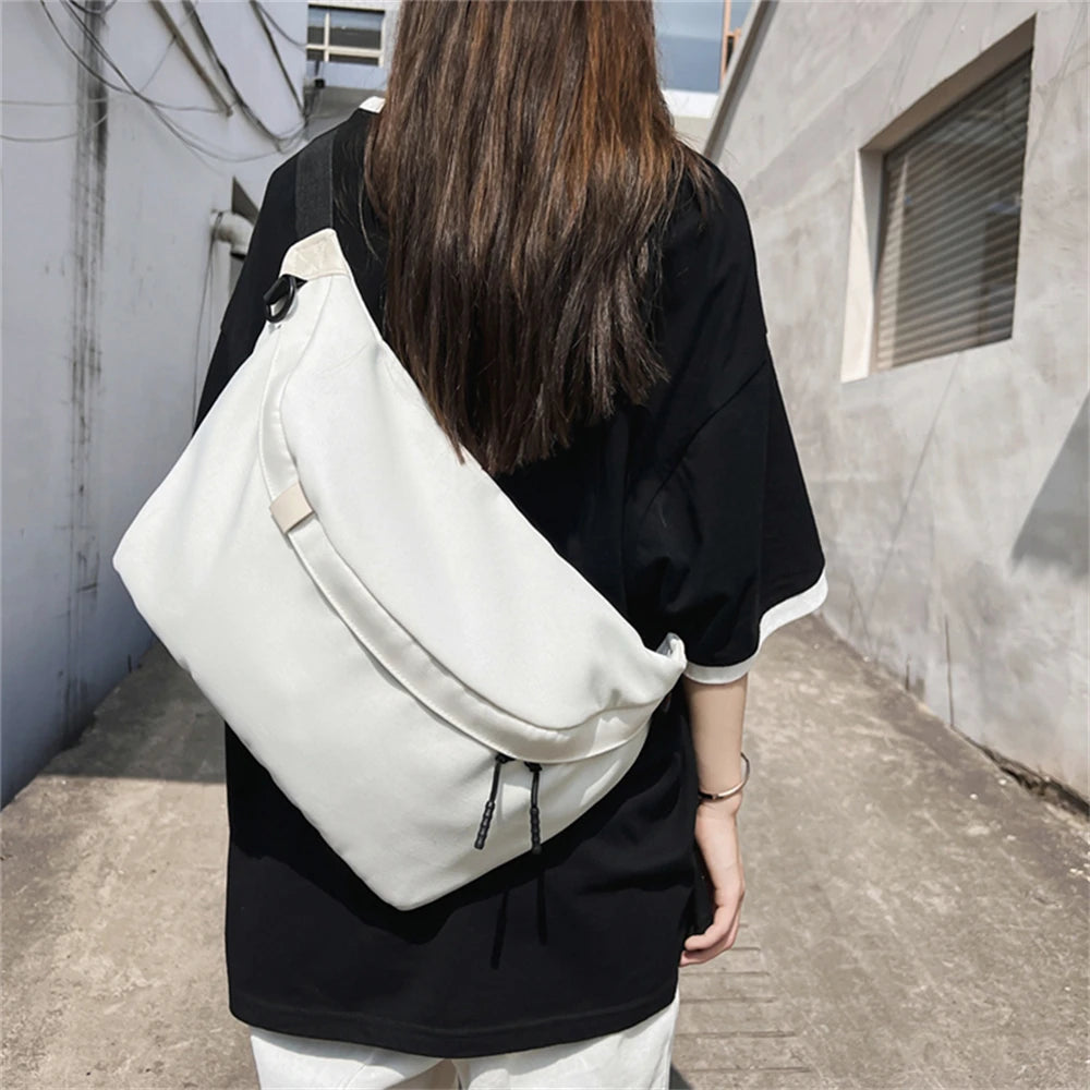 Solid Ladies Composite Bag High Nylon Large Capacity Women Messenger Bags