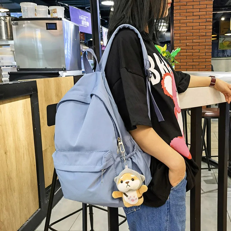 Waterproof Nylon Women Backpack Japanese Style School Bags For Girls