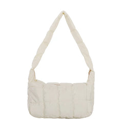 Women's Rhombus Shoulder Bag with Embroidered Design