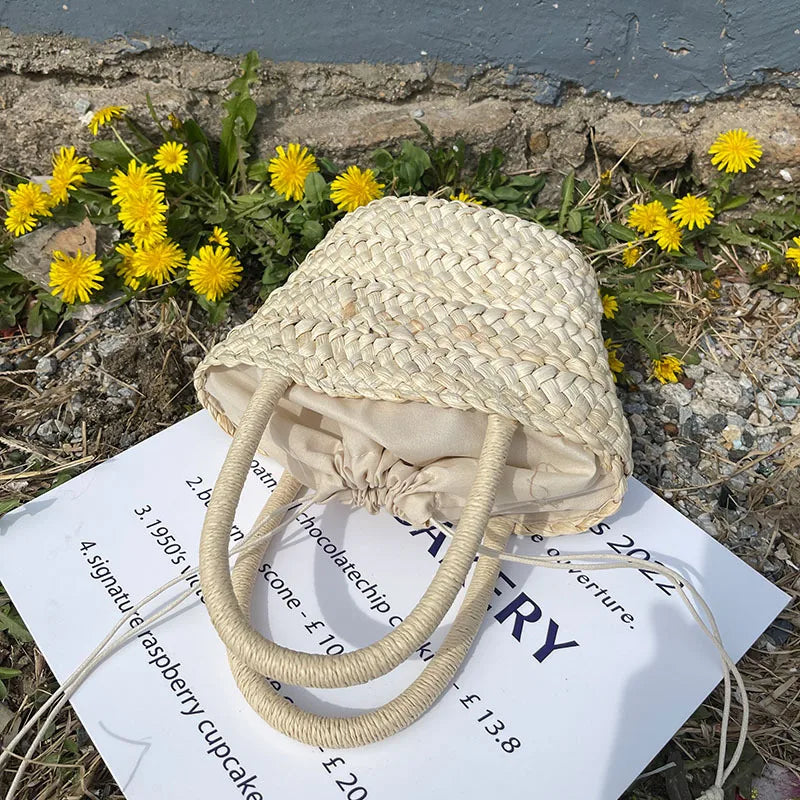 Straw Bag Portable All-match Small Basket Shopping Purse