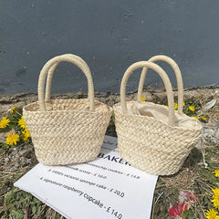 Straw Bag Portable All-match Small Basket Shopping Purse
