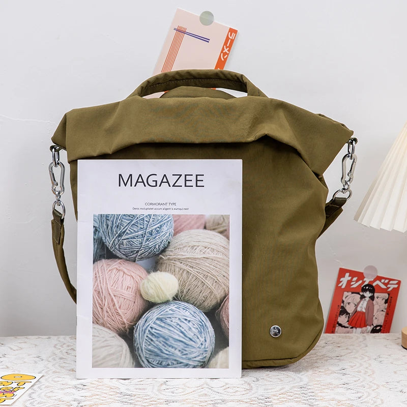 Nylon Multi-function Shoulder Bag with Big Pockets