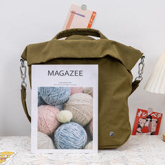 Nylon Multi-function Shoulder Bag with Big Pockets