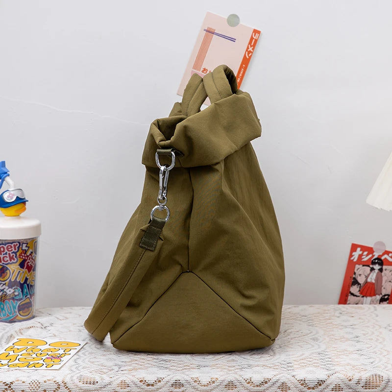 Nylon Multi-function Shoulder Bag with Big Pockets