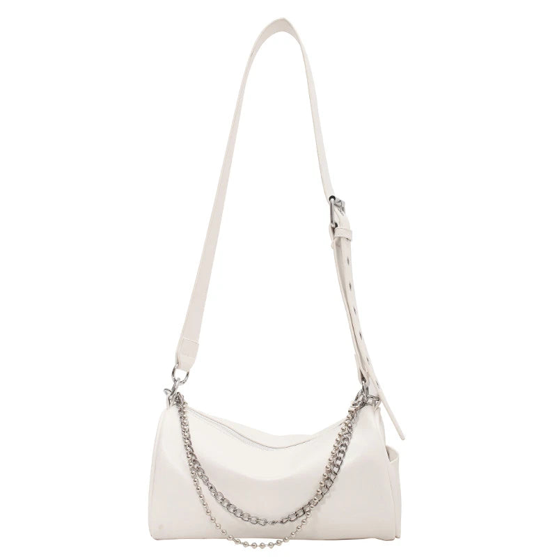 Fashionable Crossbody Shoulder Bag Party Shopping Chain PU Leather