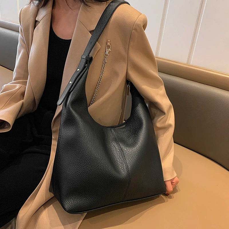 Stylish Zipper Women Shoulder Bags PU Leather For Work Daily
