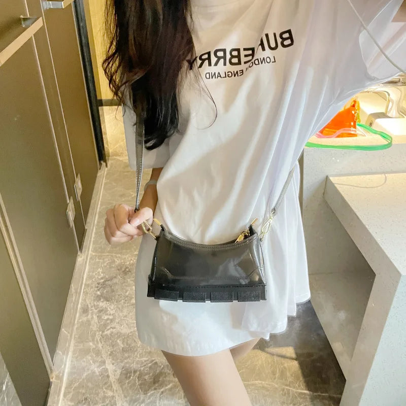Summer Jelly Shoulder Messenger Bag Women's Purse and Handbag
