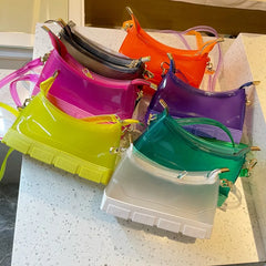 Summer Jelly Shoulder Messenger Bag Women's Purse and Handbag