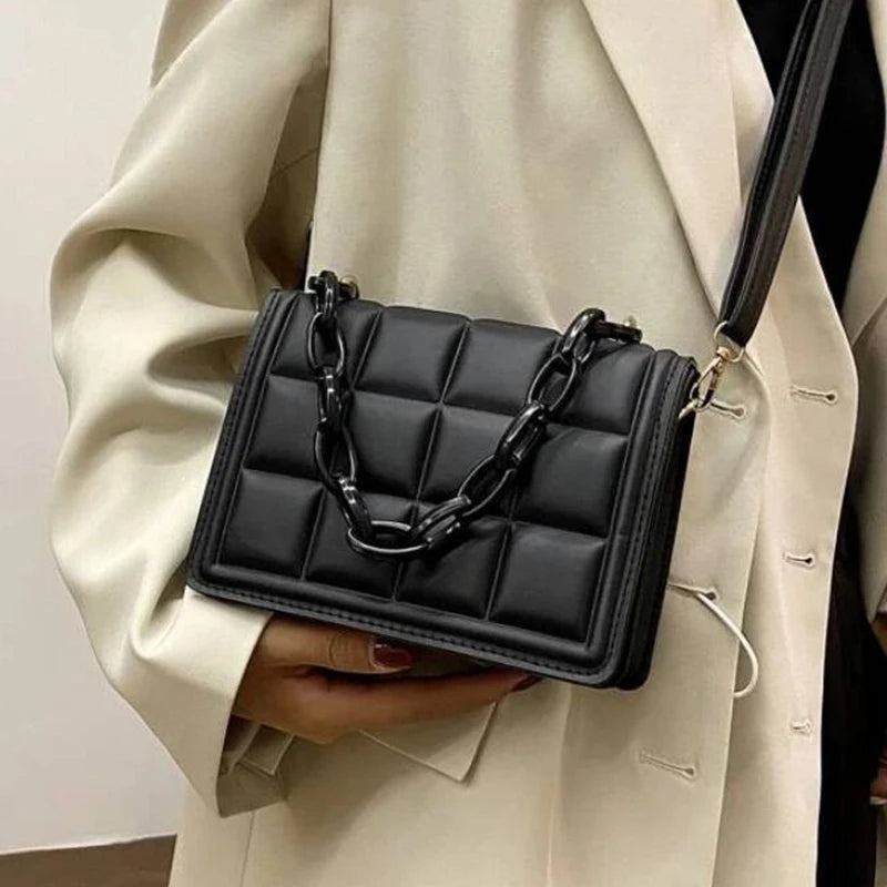 Women's Chain Quilted Shoulder Bag Crossbody Style Sac