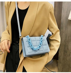 Women's Chain Quilted Shoulder Bag Crossbody Style Sac