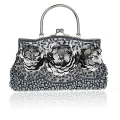 Vintage Beaded Evening Bag Embroidered Clutch Hand Bag WY65