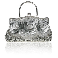 Vintage Beaded Evening Bag Embroidered Clutch Hand Bag WY65