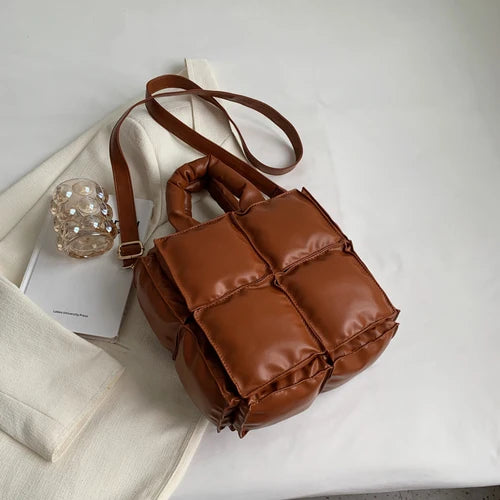 Winter Single Shoulder Tote Space Pad Cotton Feather Down Bag