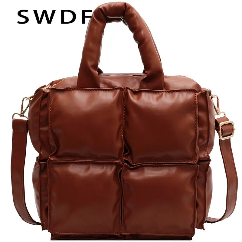 Winter Single Shoulder Tote Space Pad Cotton Feather Down Bag