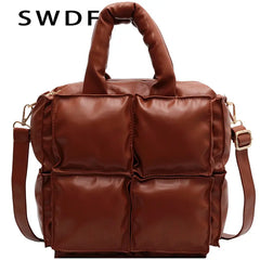 Winter Single Shoulder Tote Space Pad Cotton Feather Down Bag