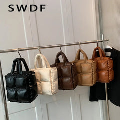 Winter Single Shoulder Tote Space Pad Cotton Feather Down Bag
