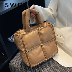 Winter Single Shoulder Tote Space Pad Cotton Feather Down Bag