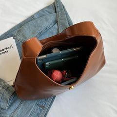 Women Large Half Moon Bags High PU Shoulder Crossbody Handbags