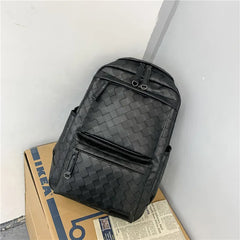 Woven Backpack Leisure Travel Large Capacity Men's School Bag