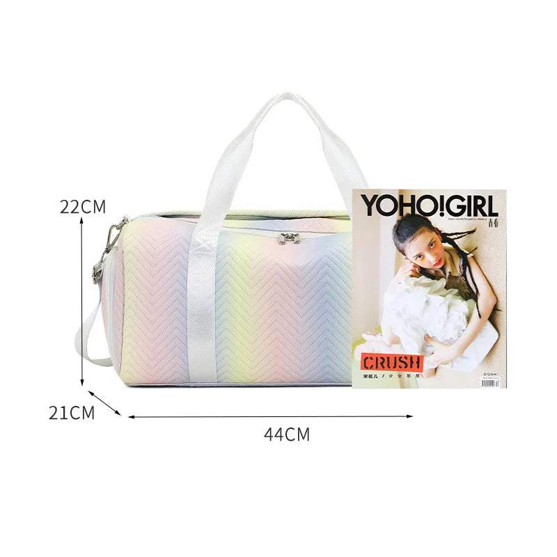 Women Gym Bag Fitness Training Multifunction Dry Wet Separation Bag