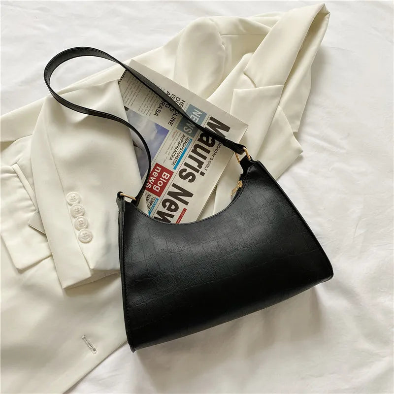 Stylish Crocodile Pattern Shoulder Bag for Women