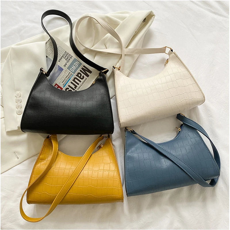 Stylish Crocodile Pattern Shoulder Bag for Women