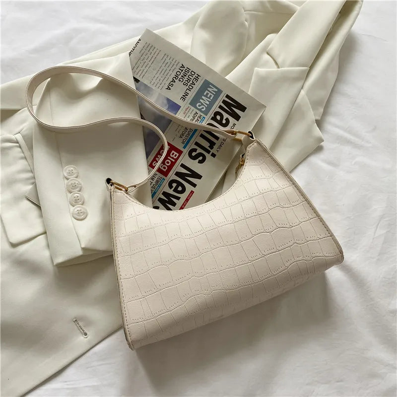 Stylish Crocodile Pattern Shoulder Bag for Women