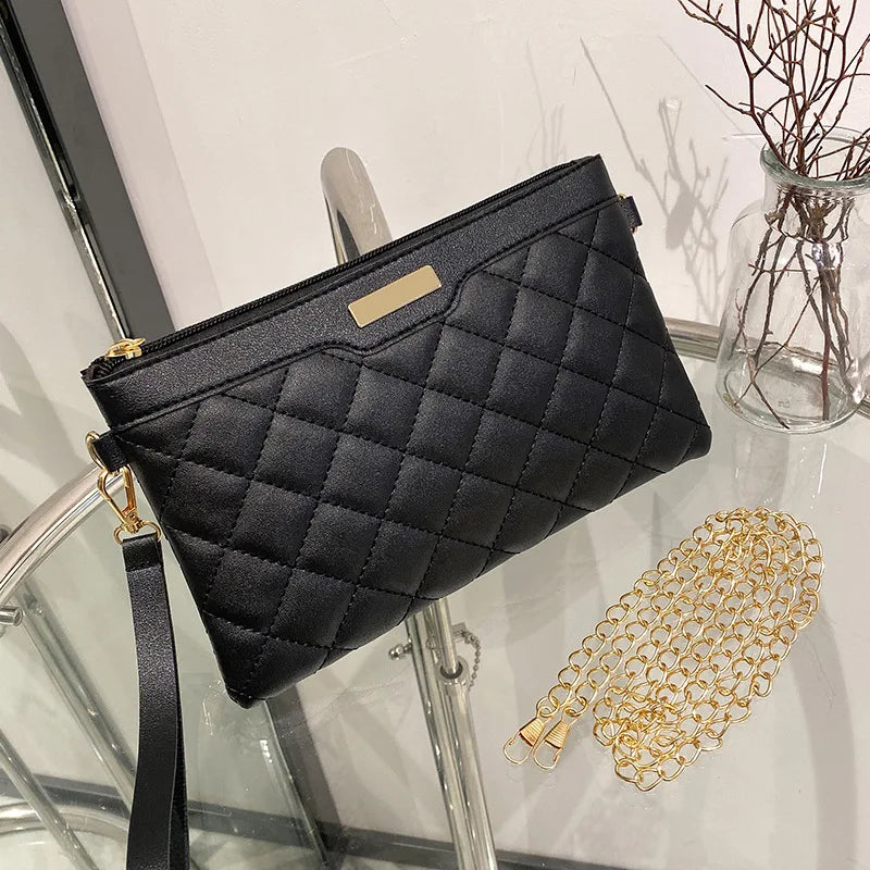 Women's Embroidered Sling Shoulder Bag with Diamond Detail