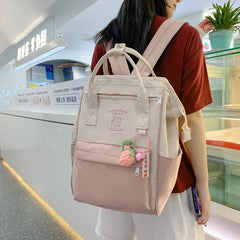 Nylon Backpack for Women and Girls, Travel School Bag for Teenage Girls
