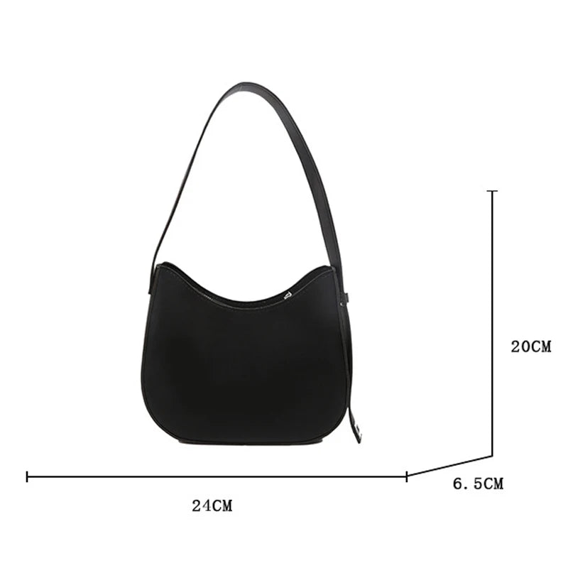 PU Solid Leather Shoulder Bags For Women Casual Ladies CrossBody