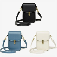 Real Cowhide Leather Women's Mini Messenger Bag Hangbag Purse